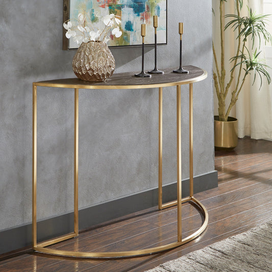 Truncated cylindrical Marble Console Table