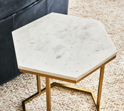 Hexagonal designer Marble table